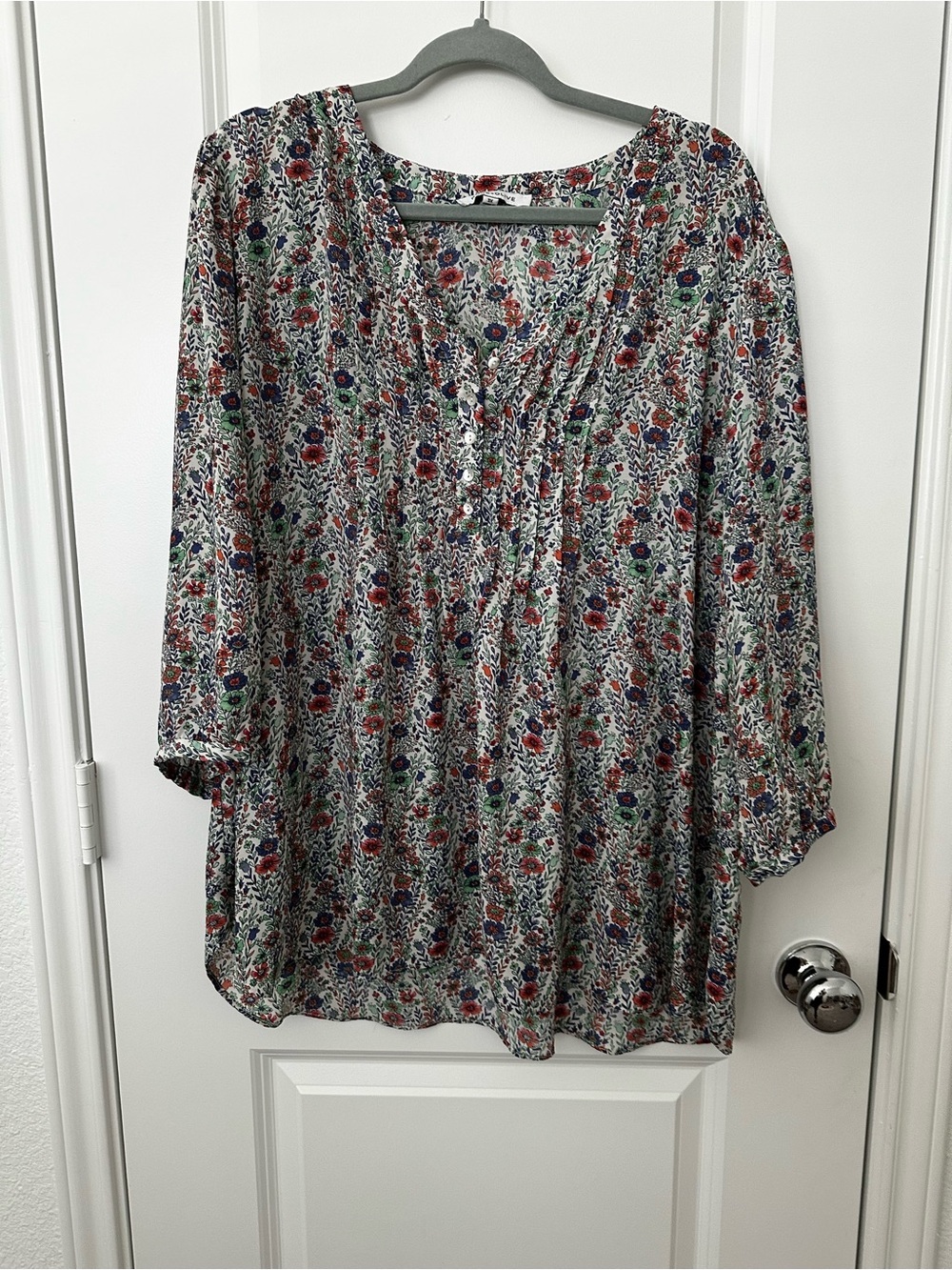 Rose & Olive Floral Long Sleeve Blouse